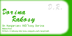 dorina rakosy business card